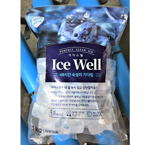 Ice cup, cube, ice bag