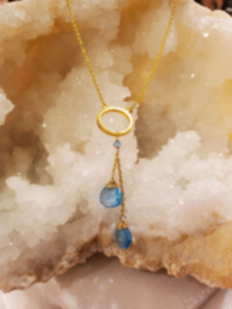 Blue topaz necklace