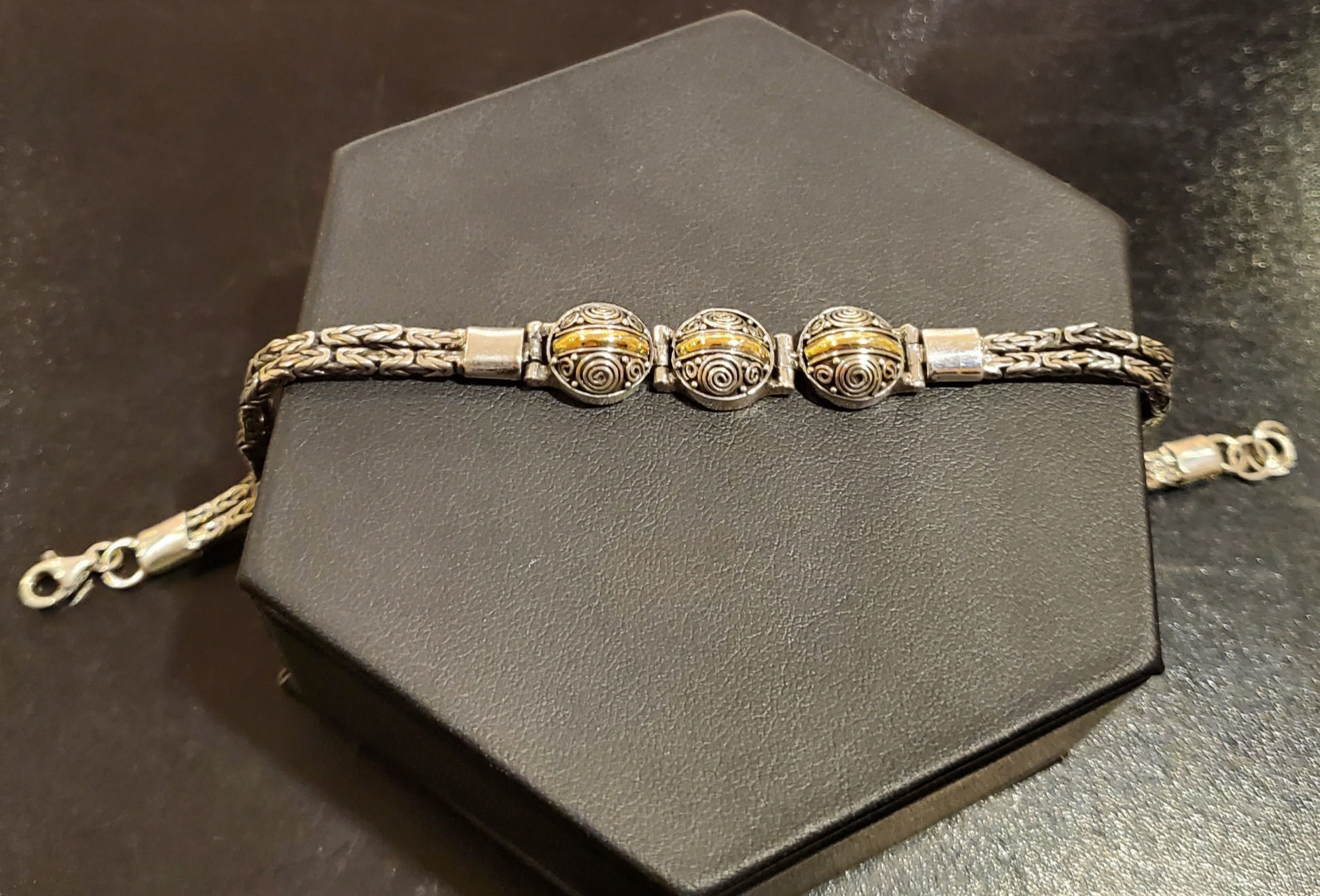 18K Gold and Sterling silver  bracelet