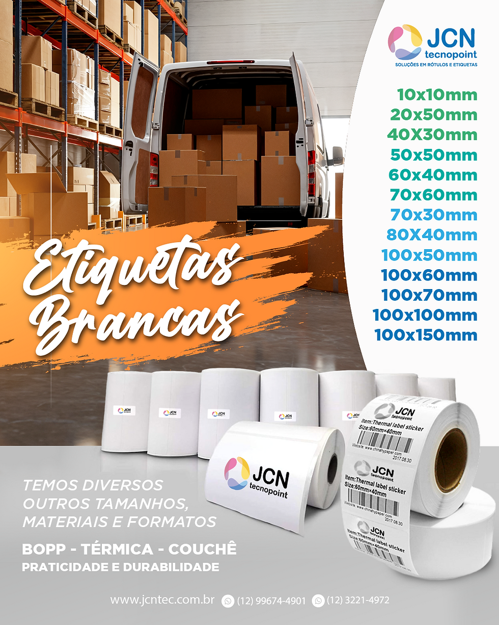 Etiquetas Brancas - Versatilidade para seu negócio