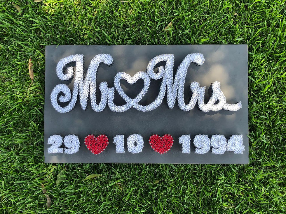 Mr & Mrs String Art