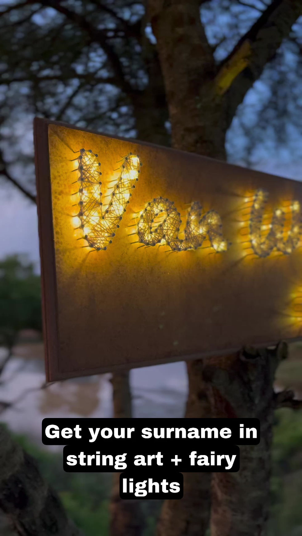 Thumbnail: Surname with fairy lights (1-5 letters)