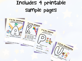 Free social emotional learning activities for kids with printable SEL alphabet pages.