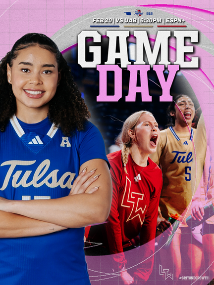 Tulsa WBB - Game Day Graphic - Pink Game