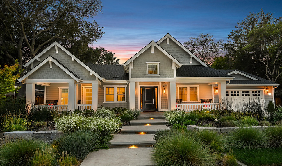 Real Estate Twilight Exterior of Front of Home