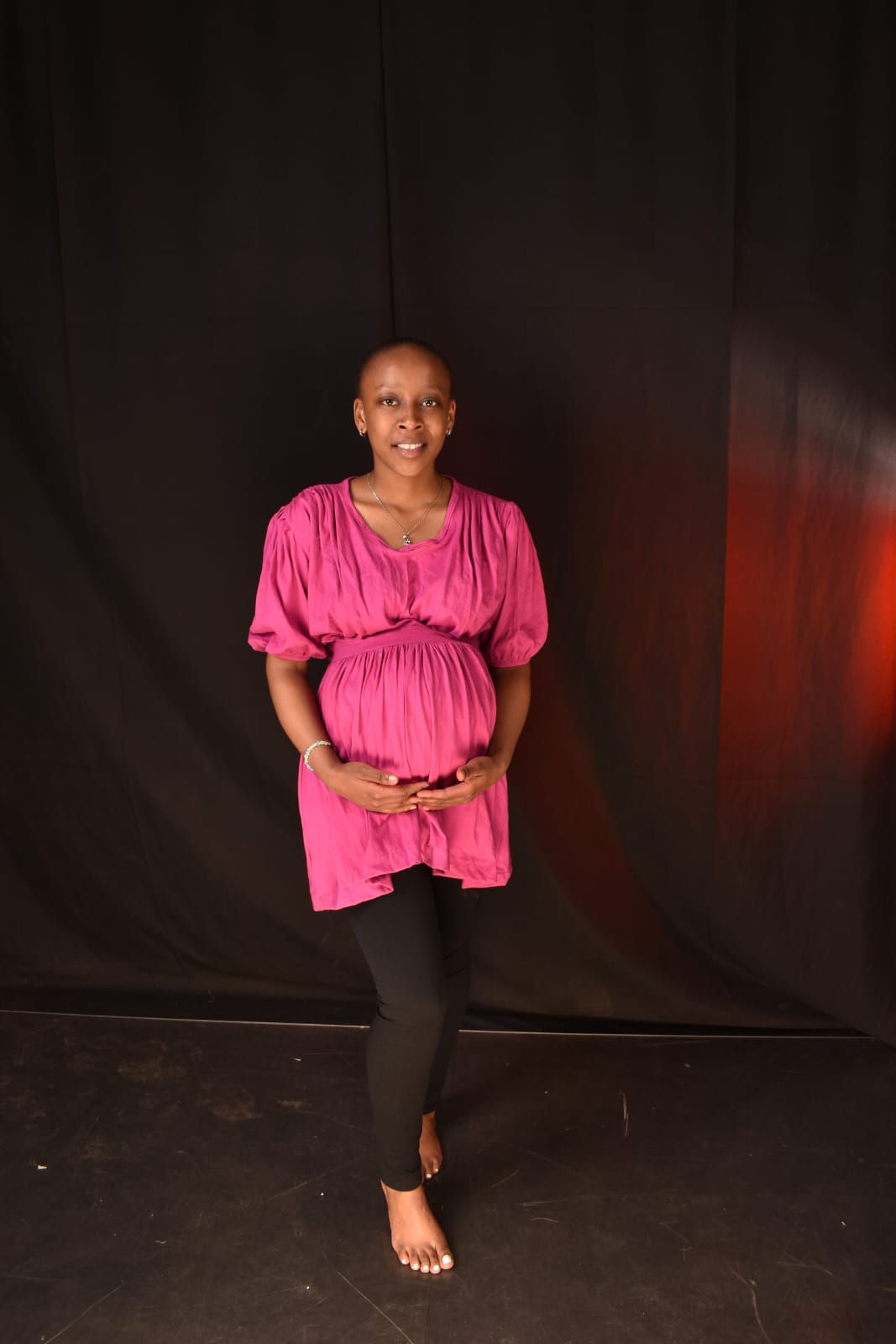 MIMIE MOLATO COMFORTABLE COTTON STRETCH FUCHSIA MATERNITY/BREASTFEEDING TOP