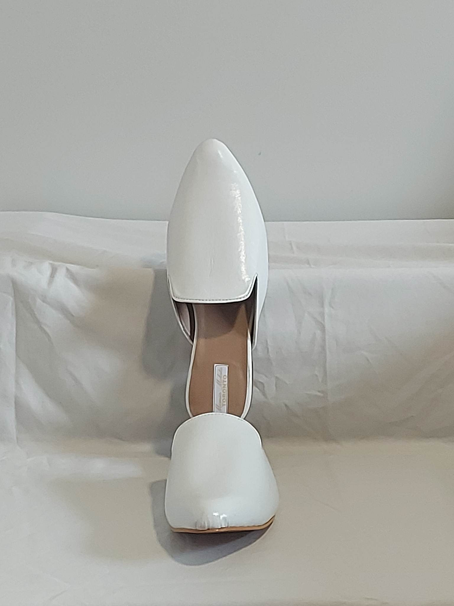 Mimie Molato White Flat-Heeled Mule Sandals