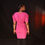 Thumbnail: MIMIE MOLATO FUCHSIA COTTON STRETCH MATERNITY/BREASTFEEDING FITTED SHORT DRESS