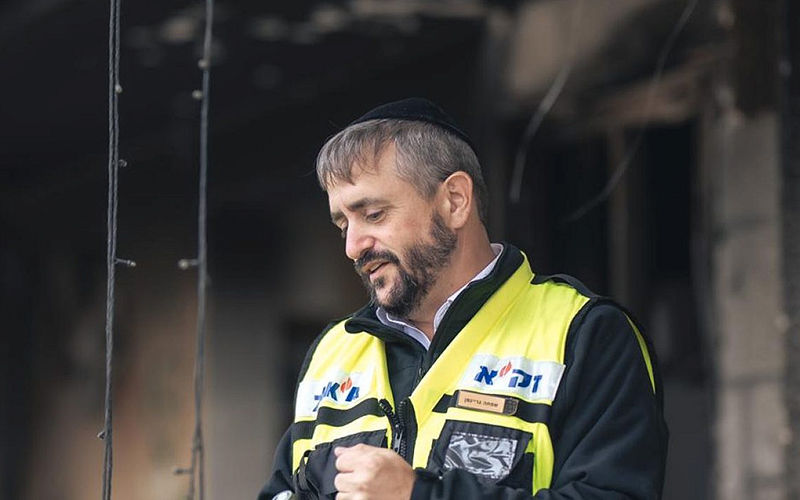 Simcha Greiniman, a veteran ZAKA volunteer