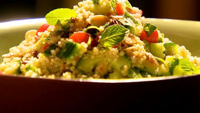 Salada de quinoa com frango