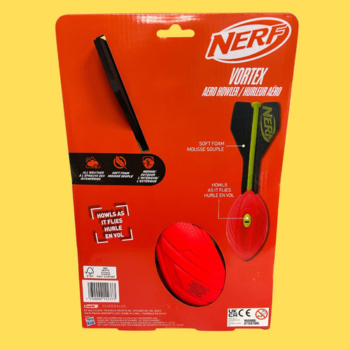 NERF - Vortex - Ultra Grip - ballon de football facile à attraper, siffle en volant, empennage NERF - Vortex - Ultra Grip - ballon de football facile à attraper, siffle en volant, empennage