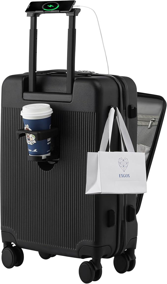 HUIDA TECH Carry on Suitcase 20-Inch with Laptop Compartment