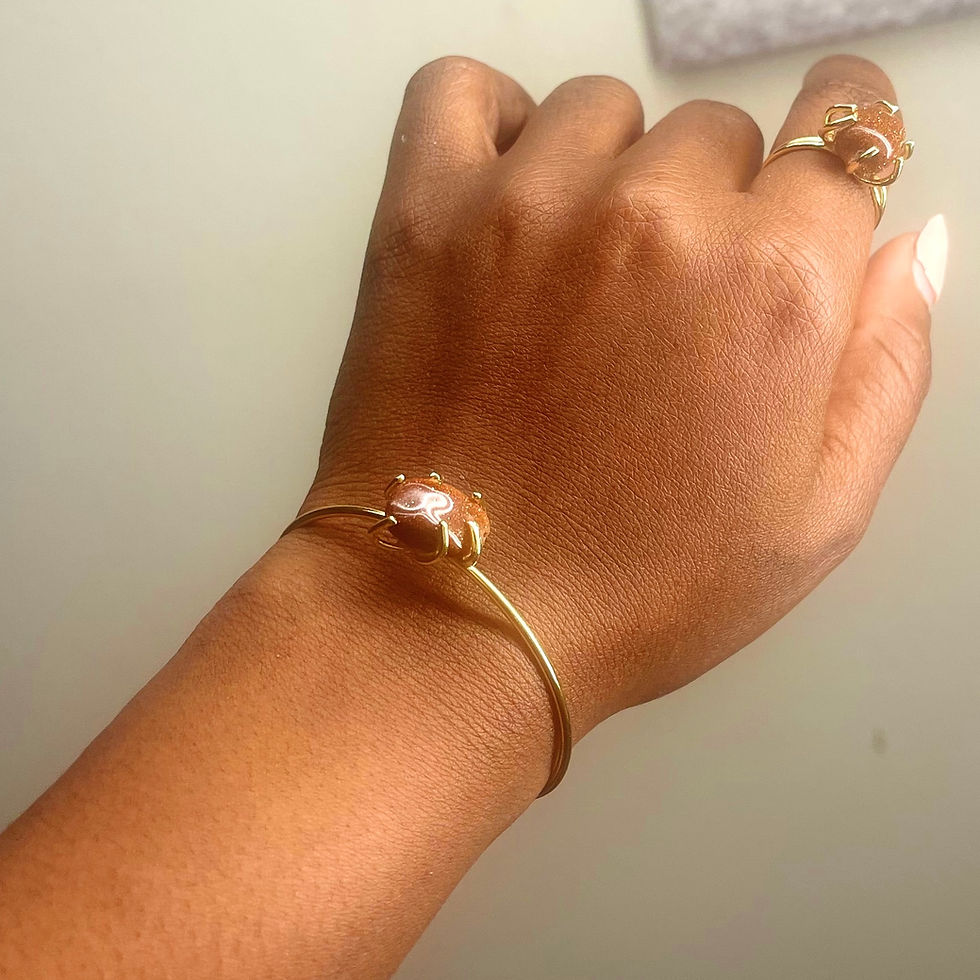 Thumbnail: Red Jasper • Hand wrapped • Goddess Bangle • Hypoallergenic 