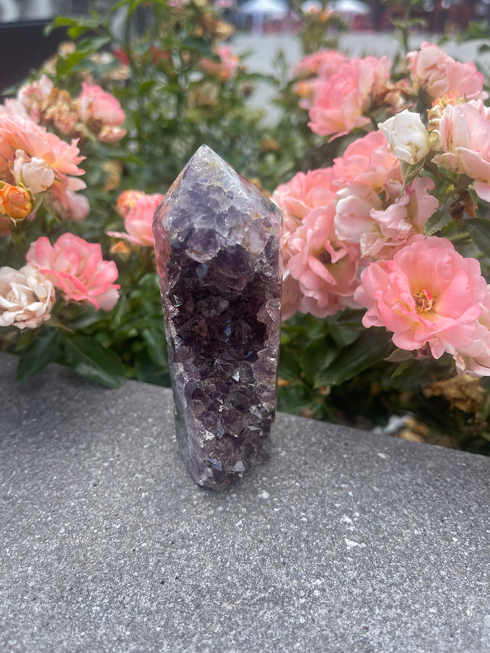 Amethyst Point On Ocean Jasper
