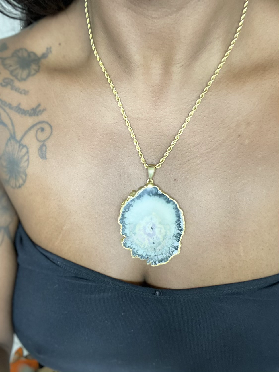 Thumbnail: 20” Agate Slice Necklace 