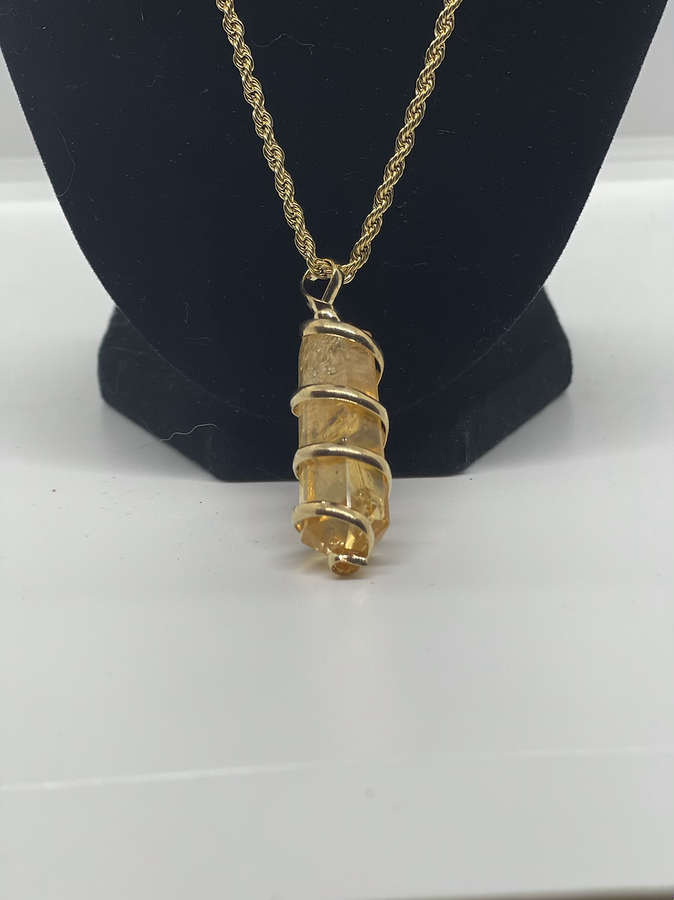 Thumbnail: Wrapped Citrine ~ 16” Chain 