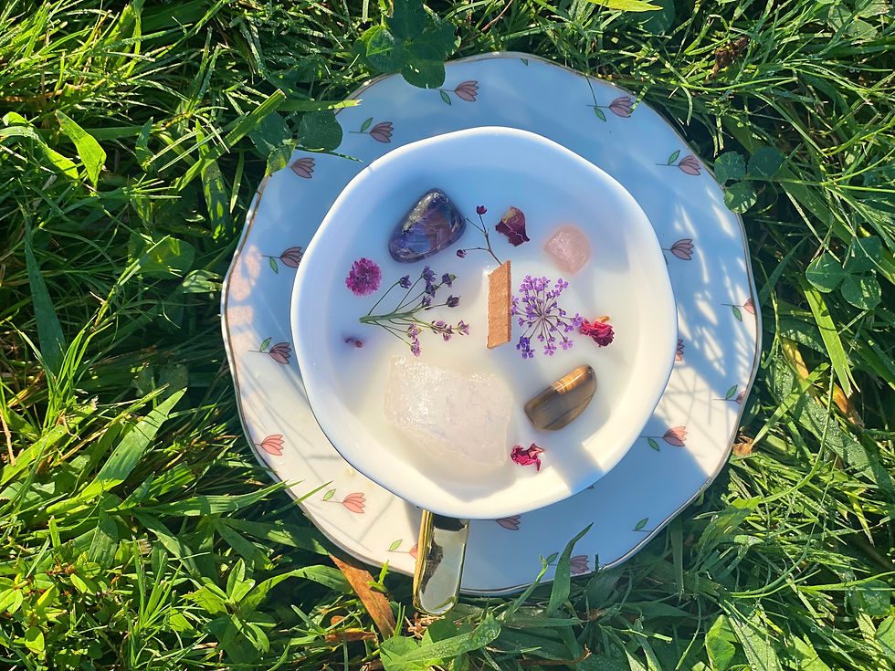 Thumbnail: Self Care /Self Love | Handmade | Peace Goddess Tea Cup Candle 🕯 