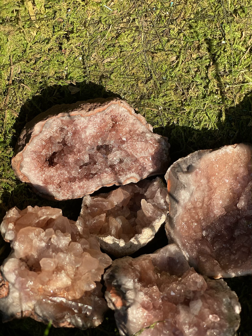 Rough Pink Amethyst Cluster