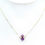 Thumbnail: Amethyst Petite Necklace | Gold Plated | Adjustable Length | 