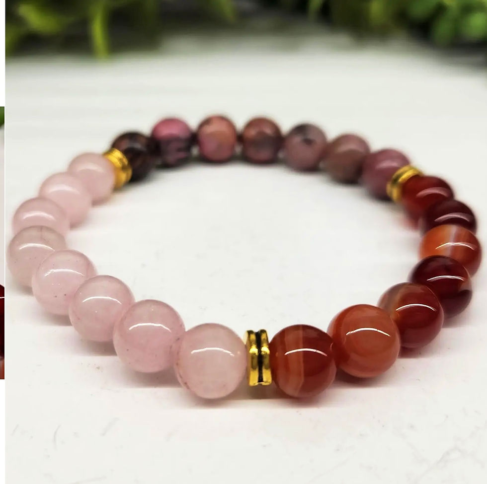 Thumbnail: Self Love - Rose Quartz/Banded Carnelian/Rhodonite 