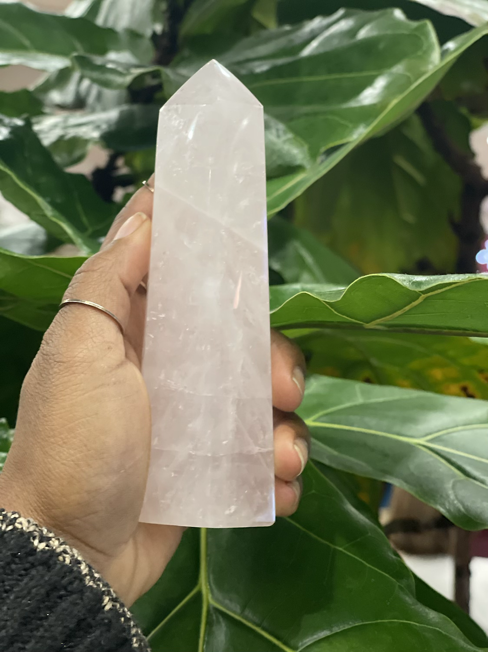 Rose Quartz Tower ~ Large 