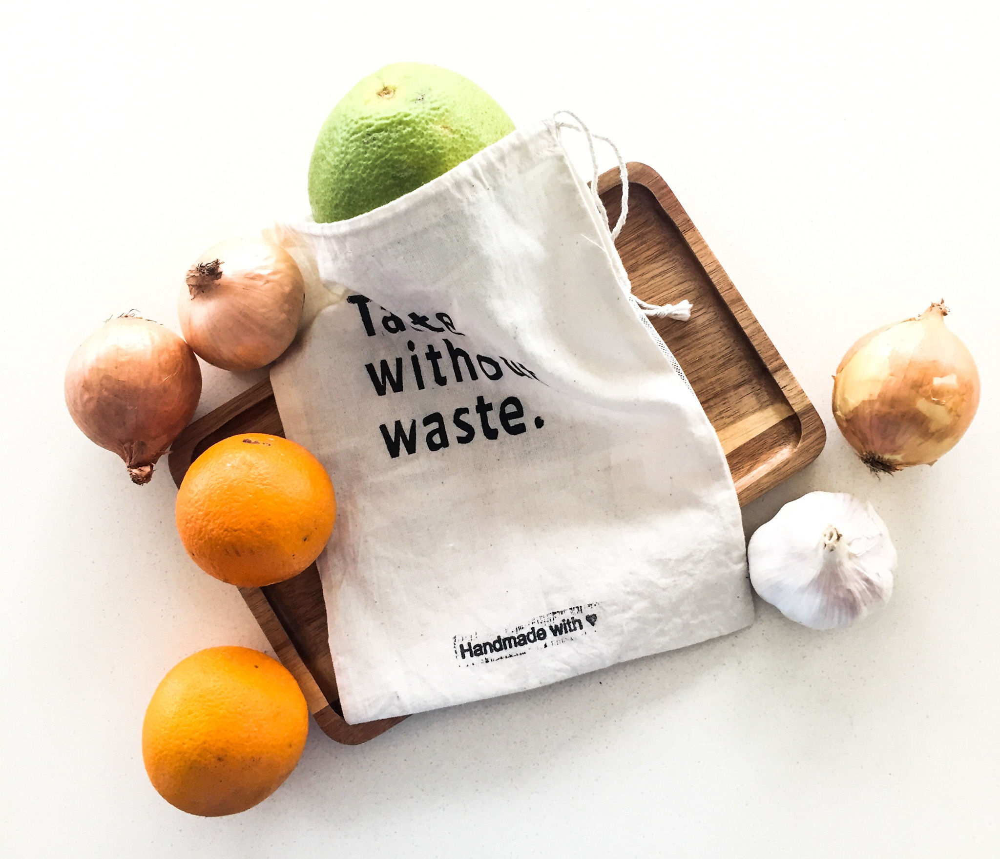 Set of 3 - Reusable Produce Bags -Cotton Vegetable Bags