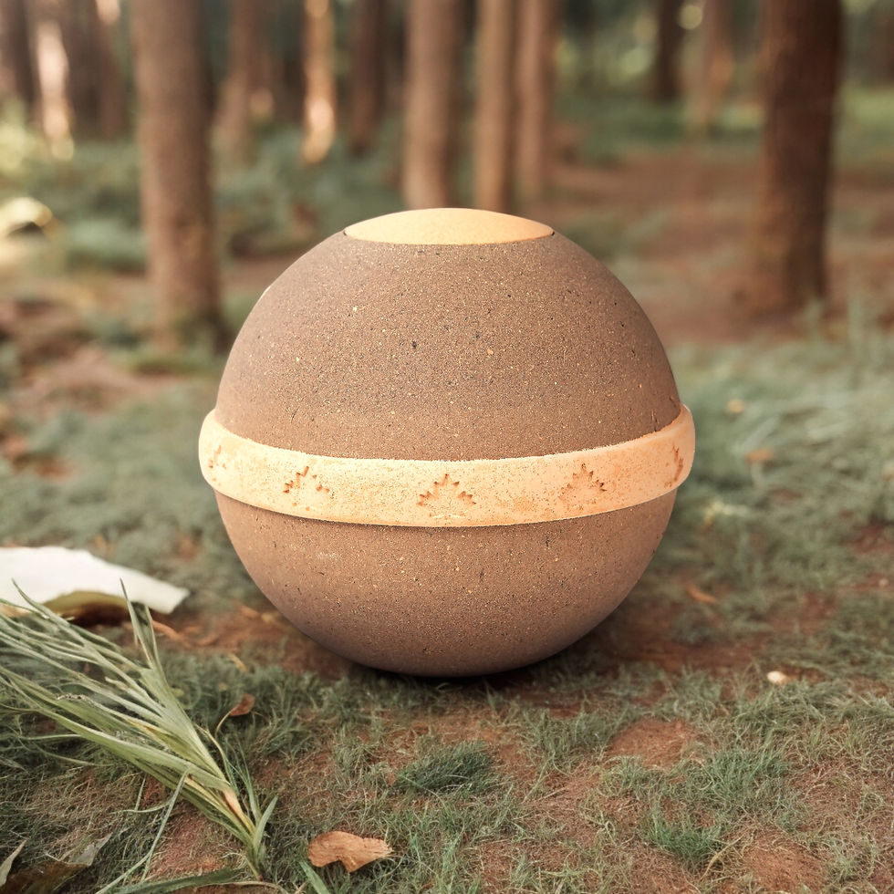 Miniature : urne funéraire biodégradable en terre