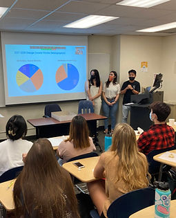 Facilitators leading a human trafficking prevention workshop