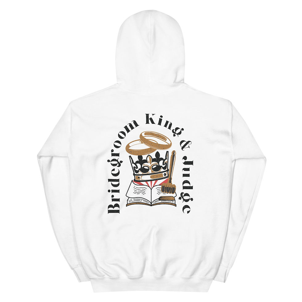Thumbnail: 'Jesus: Bridegroom, King, & Judge' Unisex Hoodie (The LIGHT Collection)