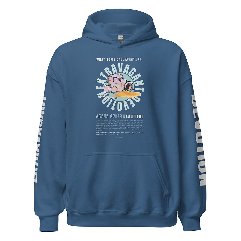 Thumbnail: EXTRAVAGANT DEVOTION Hoodie [Dark] [Front & Sleeves Only]