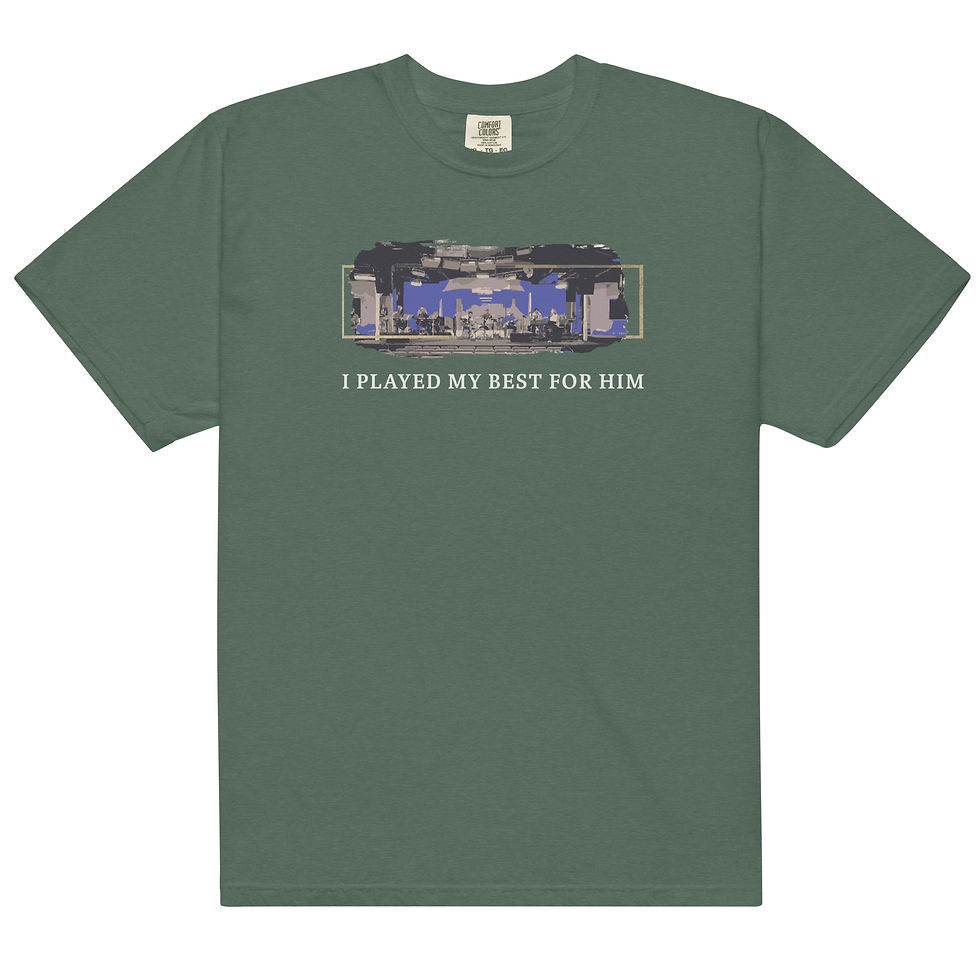 Thumbnail: 'I Played My Best For Him' Unisex Garment-Dyed Heavyweight T-shirt