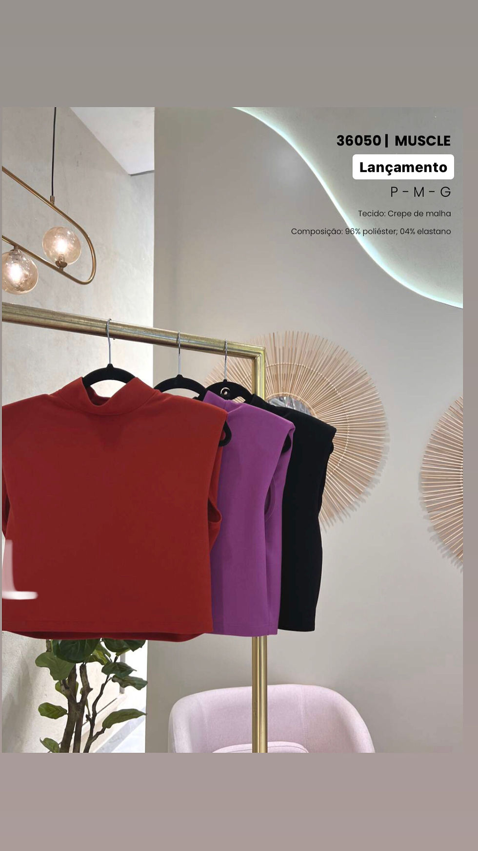 Miniatura: Muscle com Gola Crepe