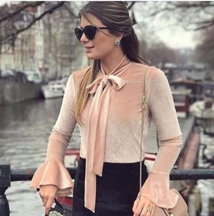 Miniatura: Blusa Veludo Laço