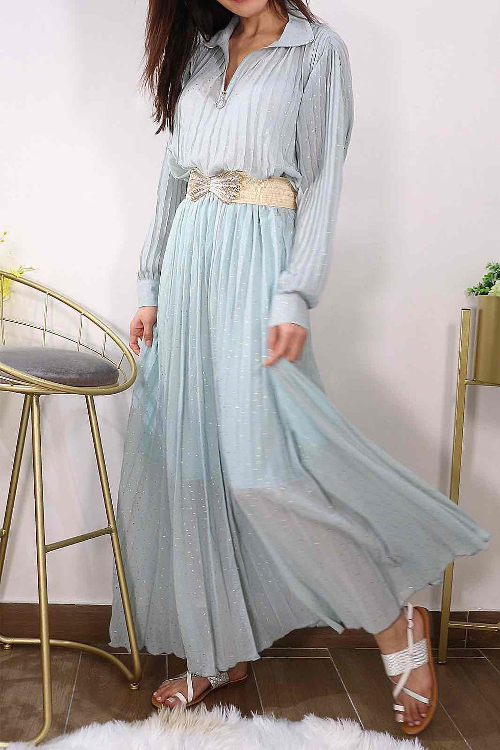 Ensemble haut+jupe vert