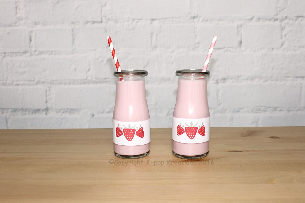 Strawberry Milk Bottles