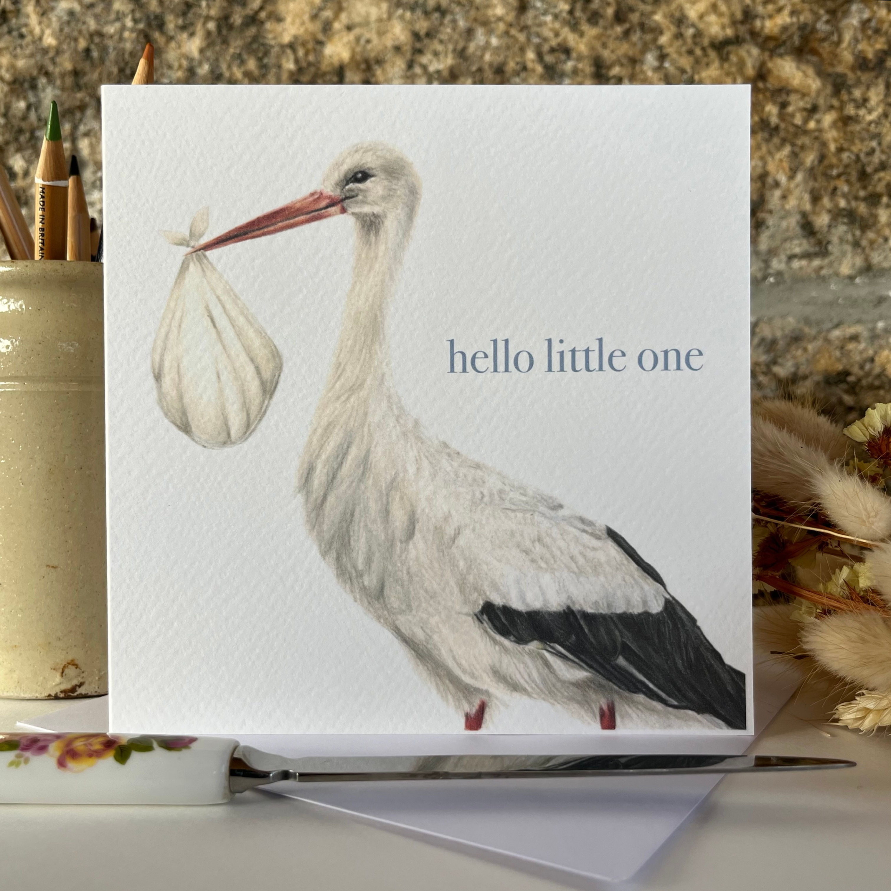 Hello little one Boy Greeting Card