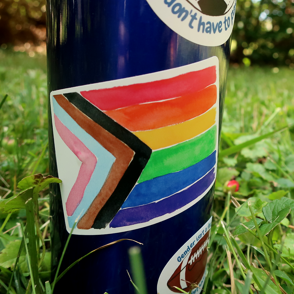Thumbnail: Gay Pride Sticker | Progress Pride Flag | Waterproof | Vinyl | Matte
