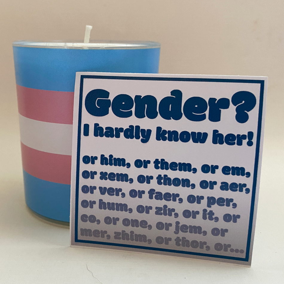 Thumbnail: Nonbinary Pride Sticker | Gender? I hardly know her... | Neopronoun Love