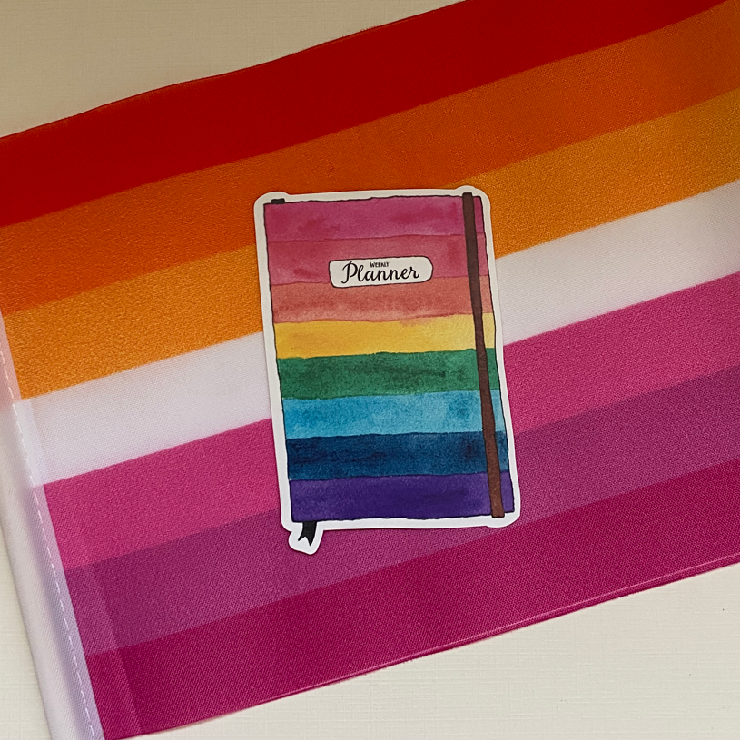 Thumbnail: Gay Pride Sticker | The Gay Agenda | Pride Flag | Waterproof | Vinyl | Matte
