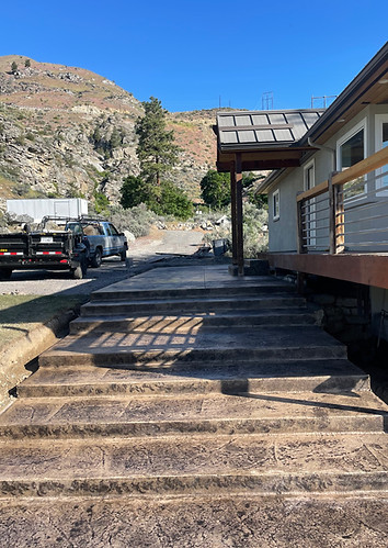 stamped concrete with color