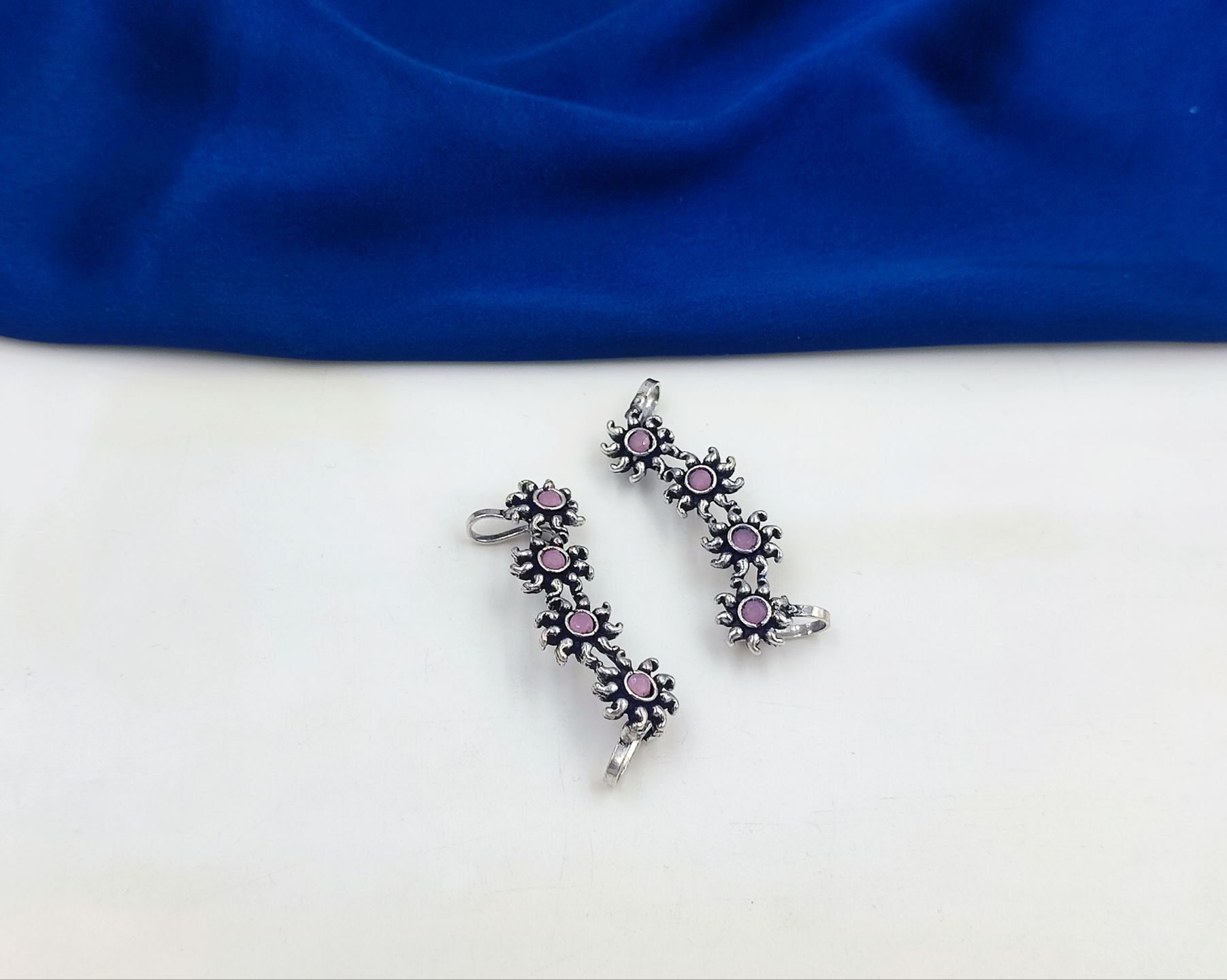 Dvasu Oxidised Silver Stone Earcuff Earring