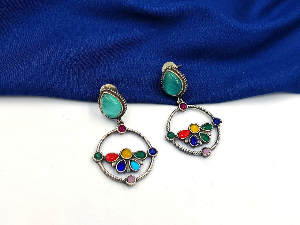 Dvasu Stone-Inspired Hoop Earrings