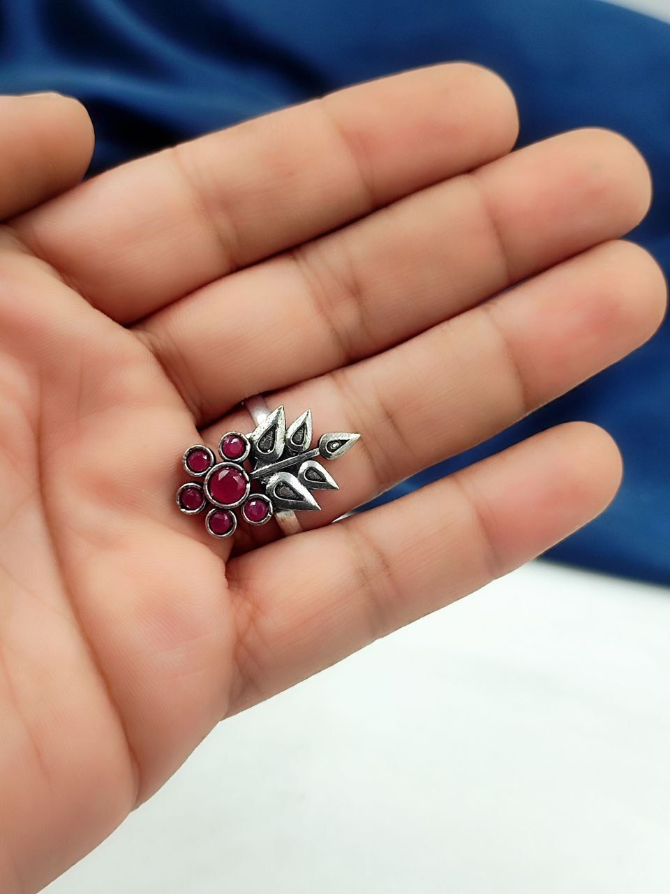 Thumbnail: DVASU Oxidized Pearl Essence: The Oxidized Adjustable Finger Ring
