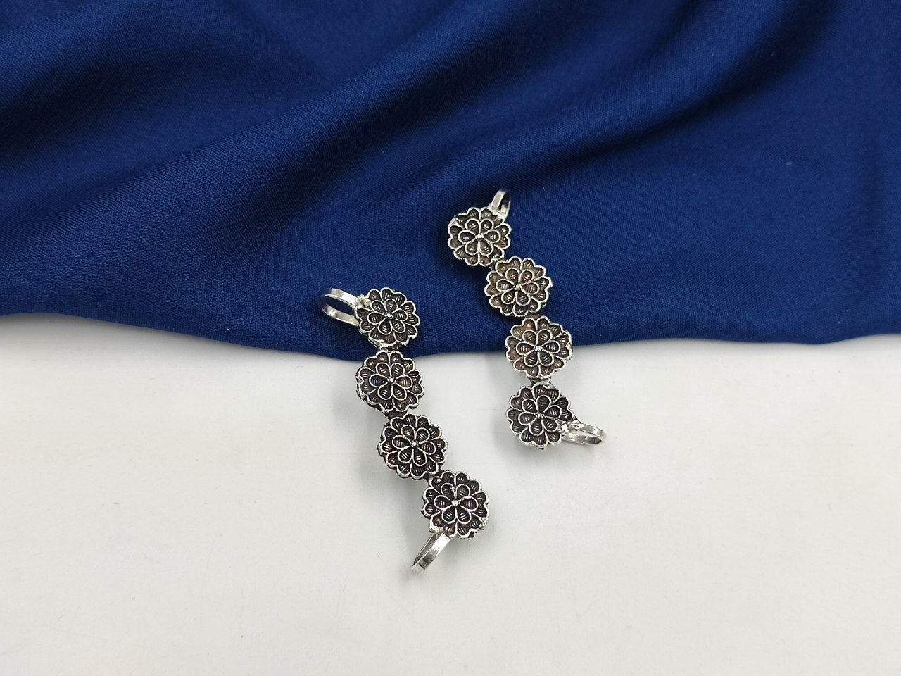 Lightweight Oxidised Silver Ear Cuff Earrings | Party & Casual Wear