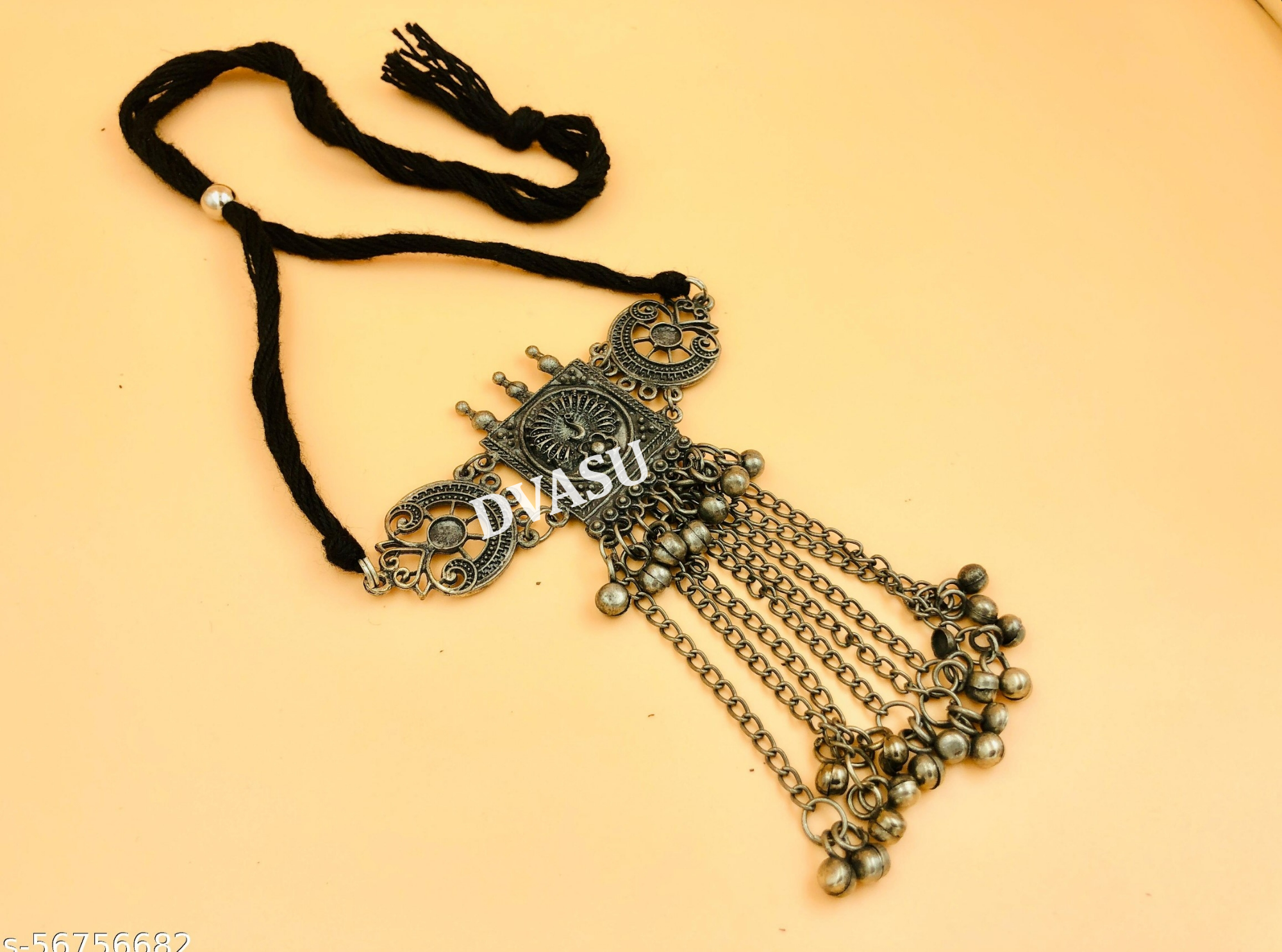 Premium Quality Oxidized Chokar Necklace with Earring