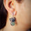 Thumbnail: Peacock Charm – DVASU Oxidised Stone Earrings