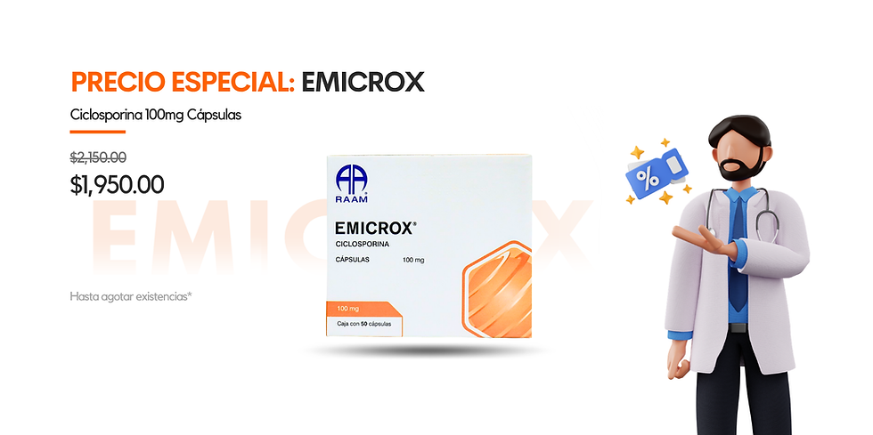 Oferta Emicrox Ciclosporina or Tiempo Limitado