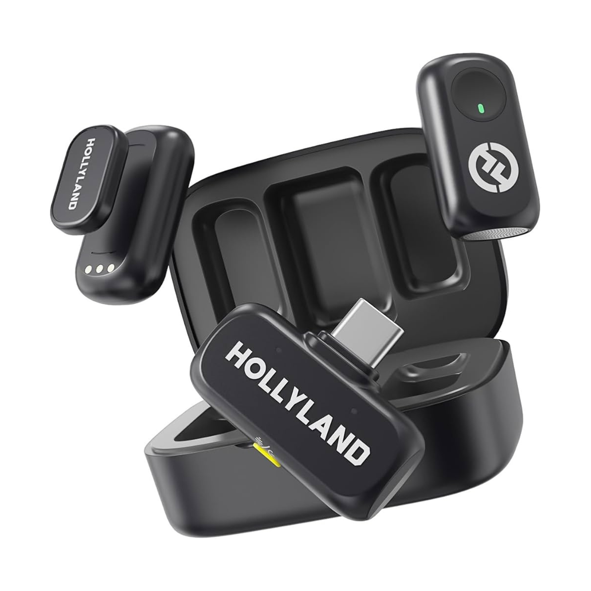 Microfone Lapela Sem Fio Type-C c/2 Mic Lark A1 Hollyland