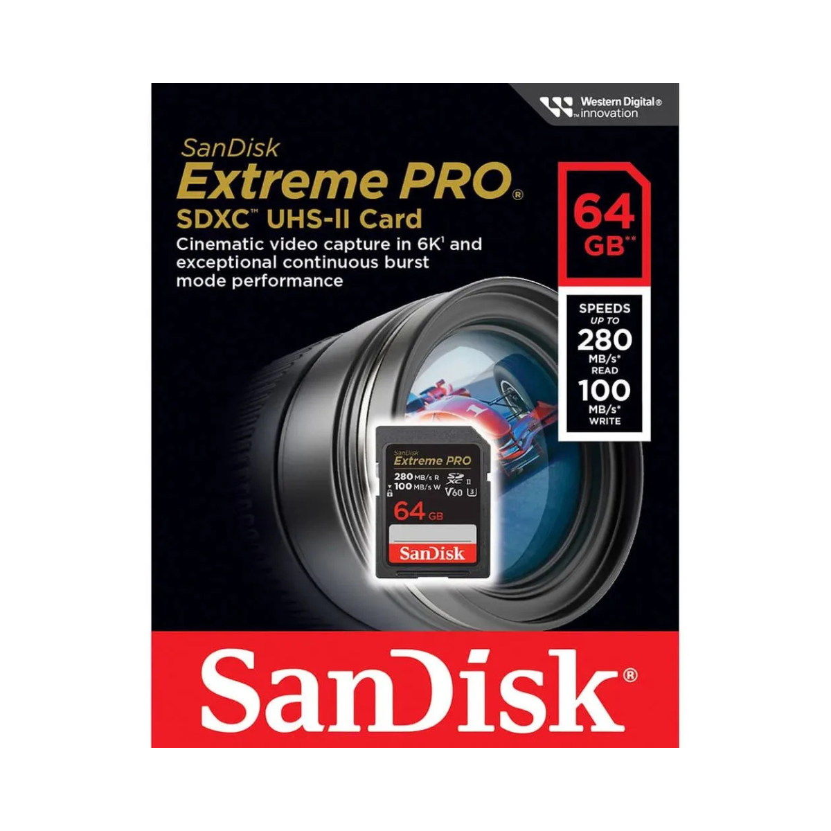 Cartão de Memória 64GB SD (Grande) SanDisk Extreme Pro