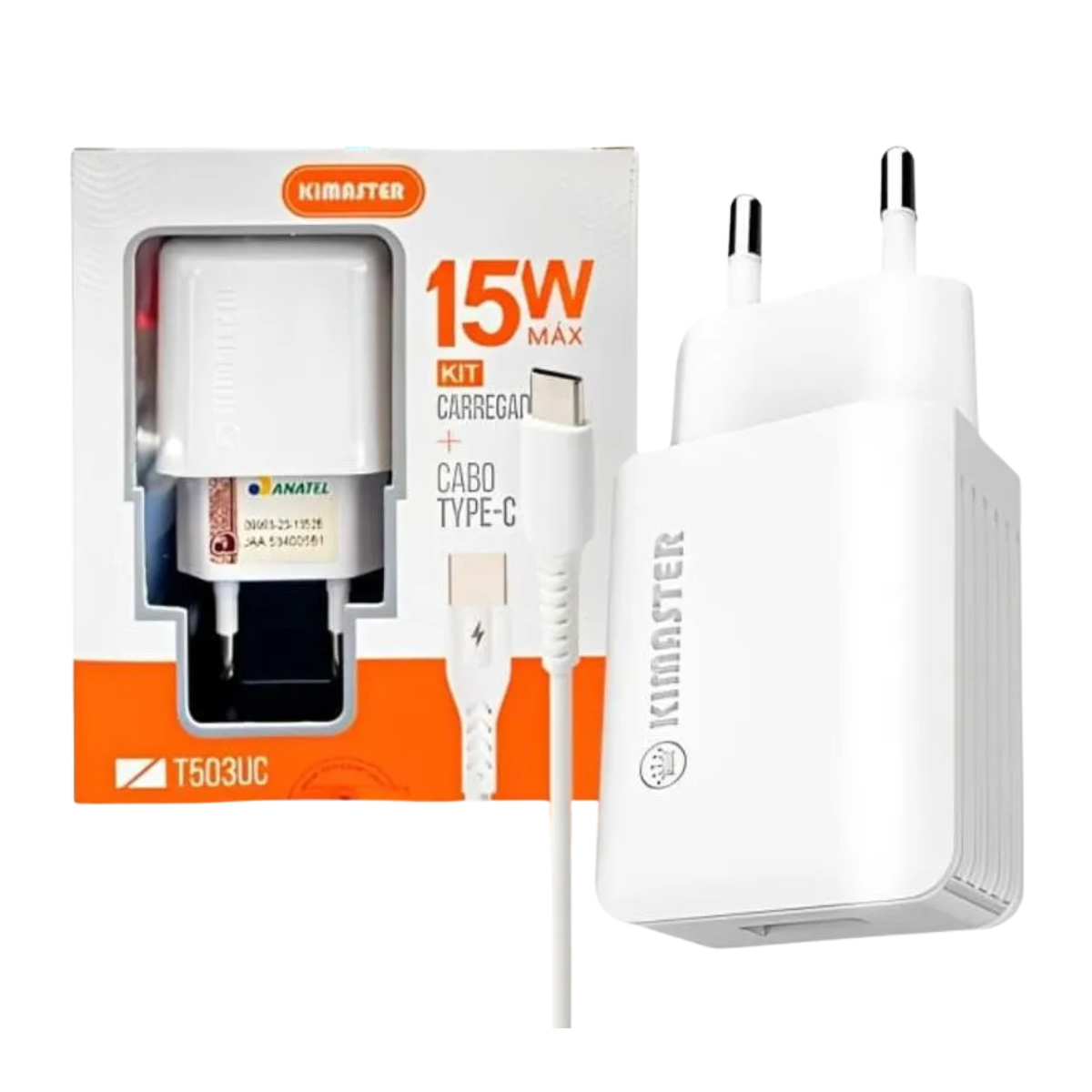 Carregador Type-C 3.1A 15W T502UC Kimaster